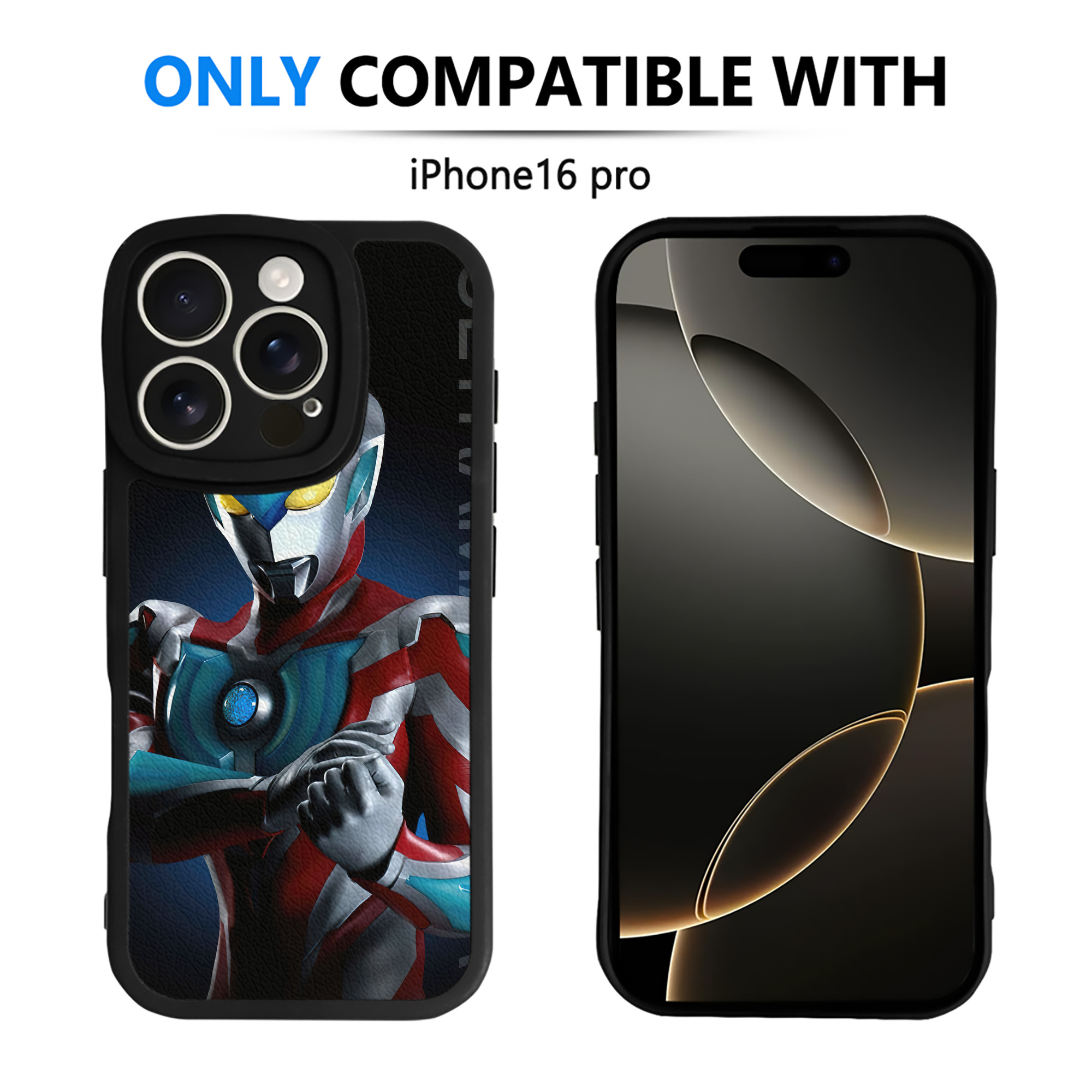 （画像用） ウルトラマン Ultraman 【iPhone 16シリーズ対応】シリコンスマホケース（レザー調） 材質：シリコン